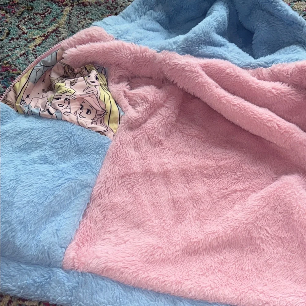 Kids Princess reversible Print‎ Jacket with Blue Accents